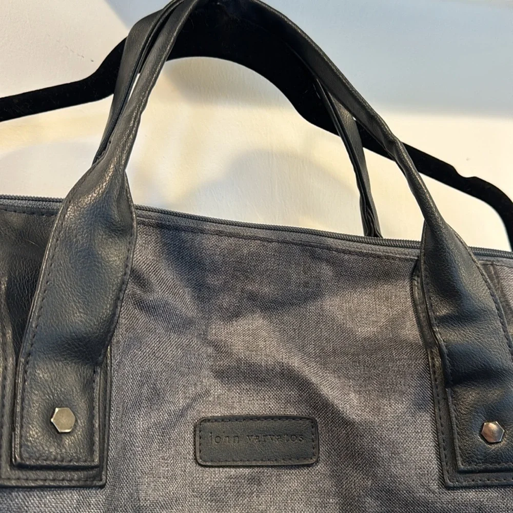 John Varvatos Men's Travel Weekender Duffle Gray/Blue